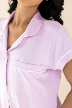 Women's Short Sleeve Pajama Set in Thistle