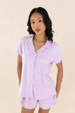 Women's Short Sleeve Pajama Set in Thistle