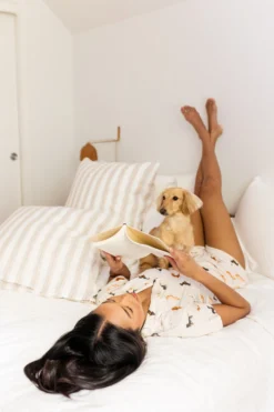 Women's Short Sleeve Pajama Set in Dachshund