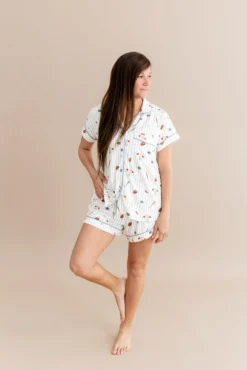 Women's Short Sleeve Pajama Set in Home Run