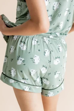 Women's Short Sleeve Pajama Set in Koala