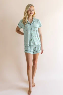 Women's Short Sleeve Pajama Set in Golf