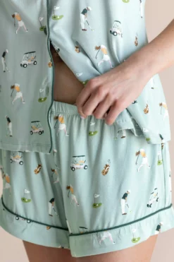 Women's Short Sleeve Pajama Set in Golf