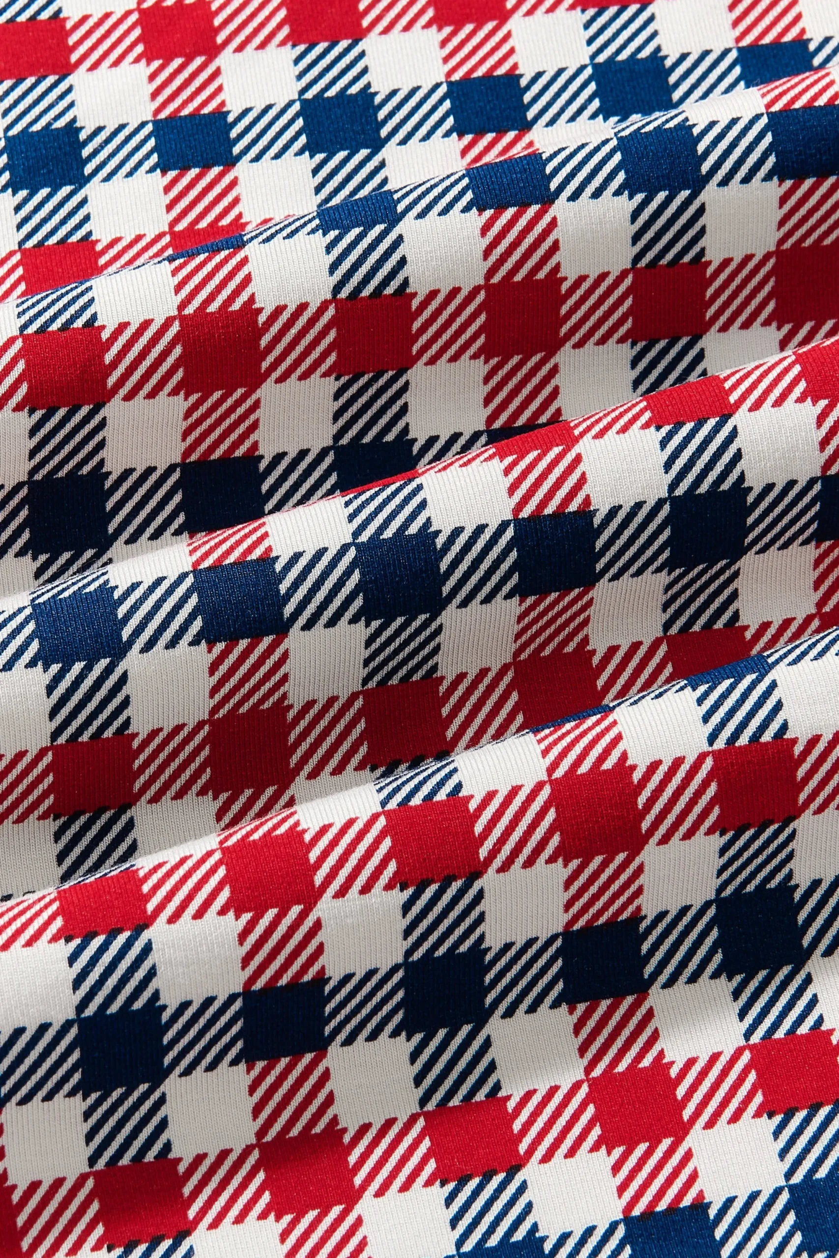 Women's Short Sleeve Pajama Set in Patriotic Gingham