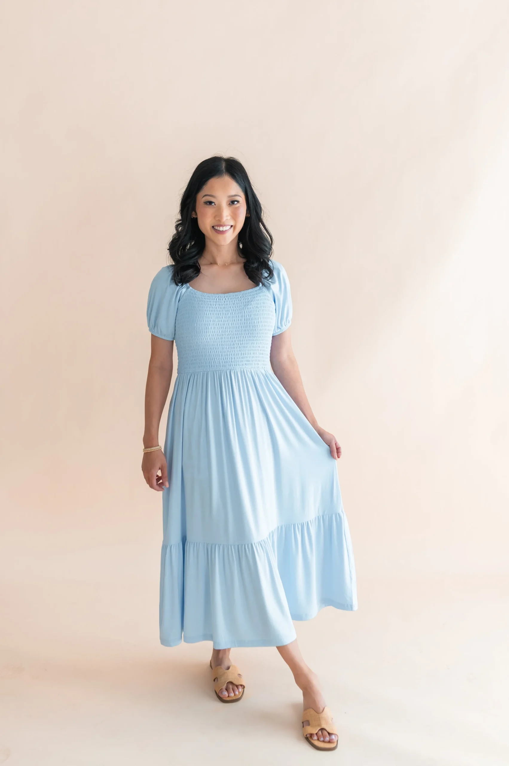 Women’s Smocked Dress in Breeze