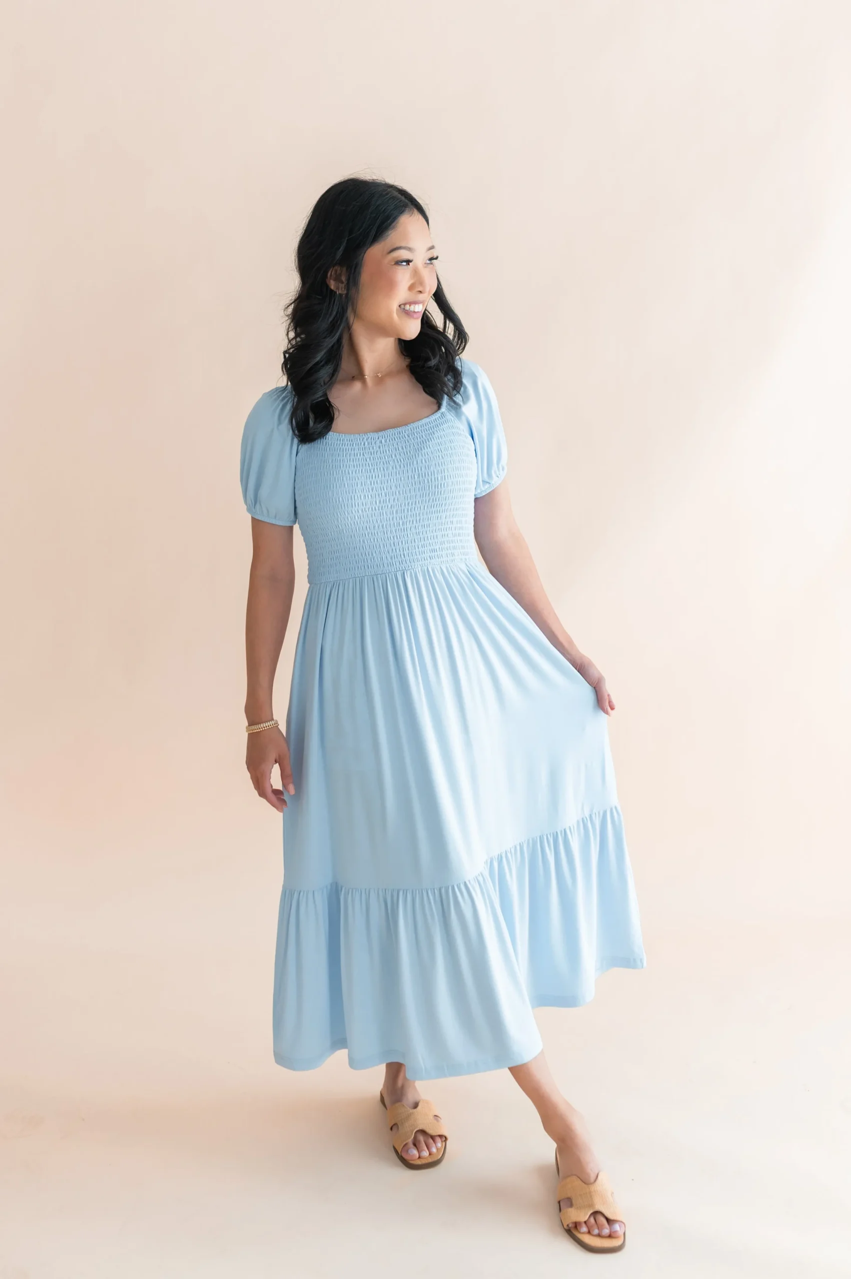 Women’s Smocked Dress in Breeze