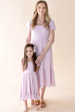 Women’s Smocked Dress in Thistle