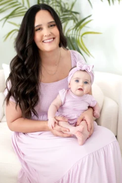 Women’s Smocked Dress in Thistle