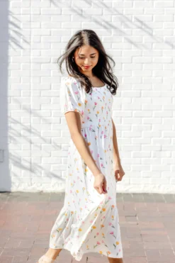 Women’s Smocked Dress in Tulip