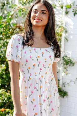 Women’s Smocked Dress in Tulip