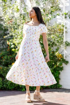 Women’s Smocked Dress in Tulip