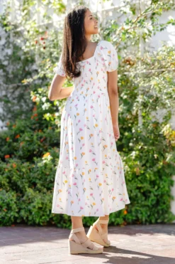 Women’s Smocked Dress in Tulip