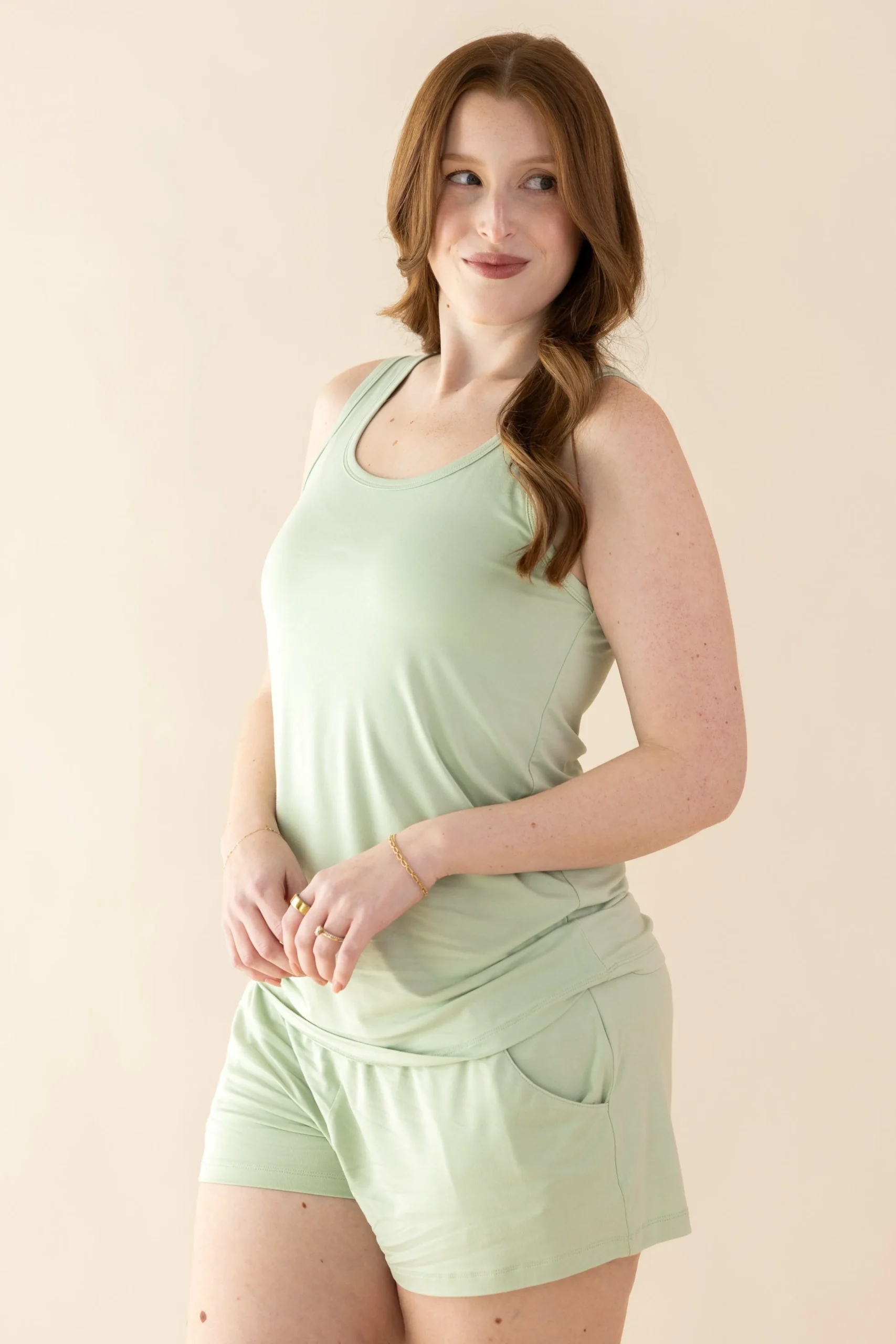 Women's Tank Set in Basil