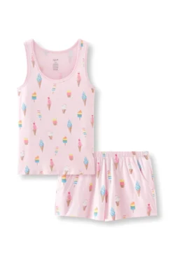 Women's Tank Set in Sakura Ice Cream