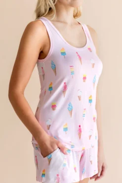 Women's Tank Set in Sakura Ice Cream