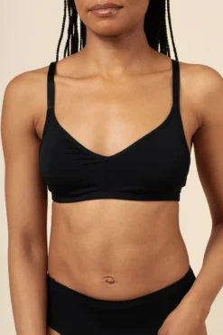 Women's V-Neck Bra in Midnight