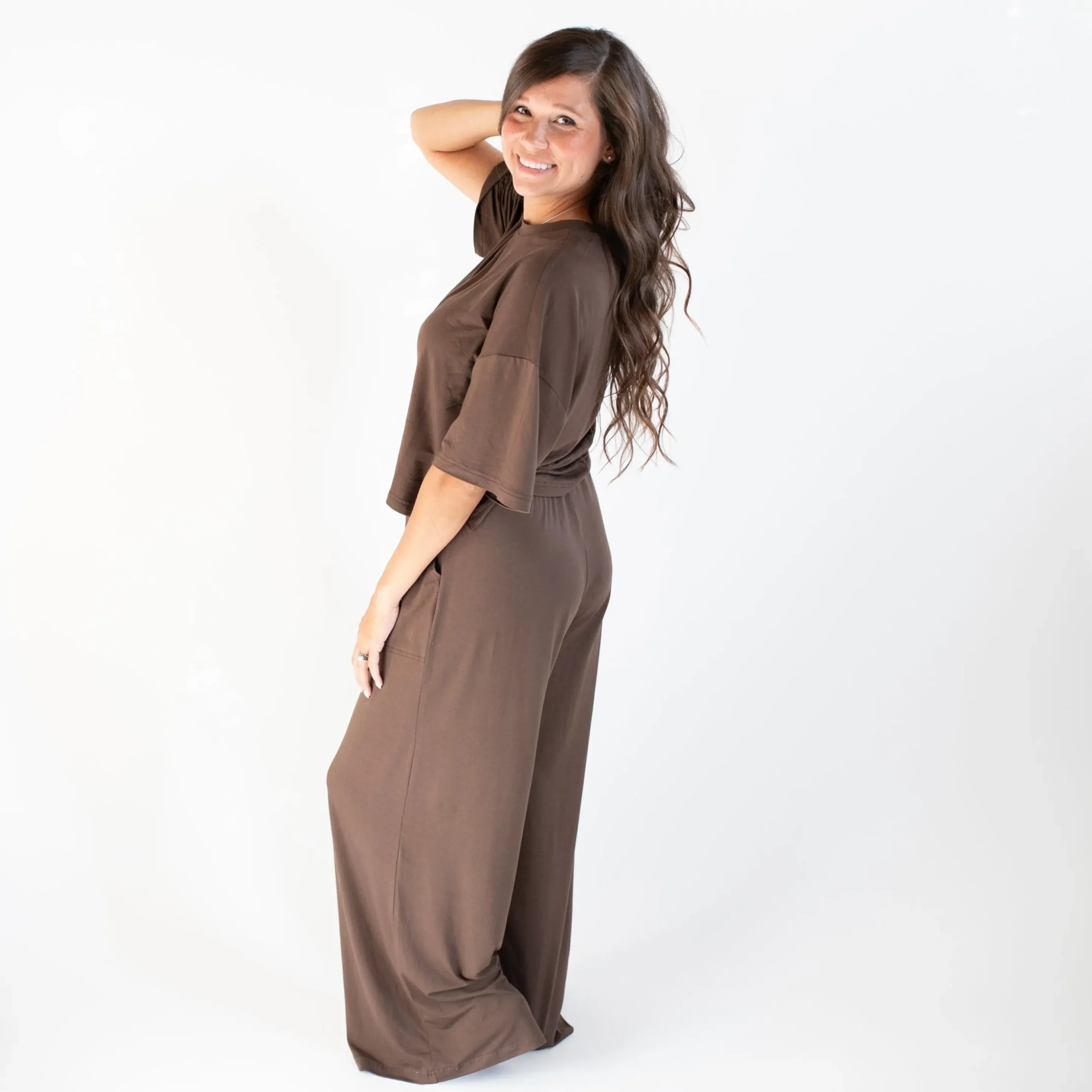 Women's Wide Leg Pant in Espresso