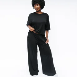 Women's Wide Leg Pant in Midnight