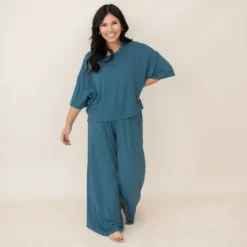 Women's Wide Leg Pant Set in Atlantic
