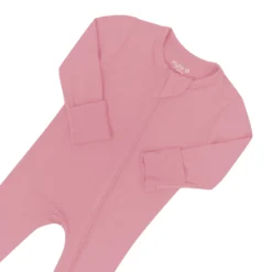 Zippered Footie in Apple Blossom