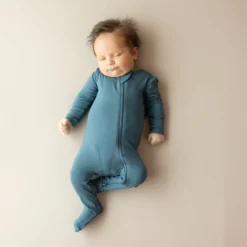 Zippered Footie in Atlantic