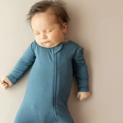Zippered Footie in Atlantic