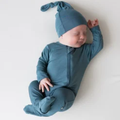 Zippered Footie in Atlantic