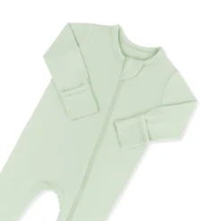 Zippered Footie in Basil