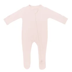 Zippered Footie in Blush