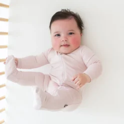Zippered Footie in Blush