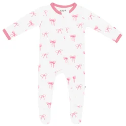 Zippered Footie in Bow
