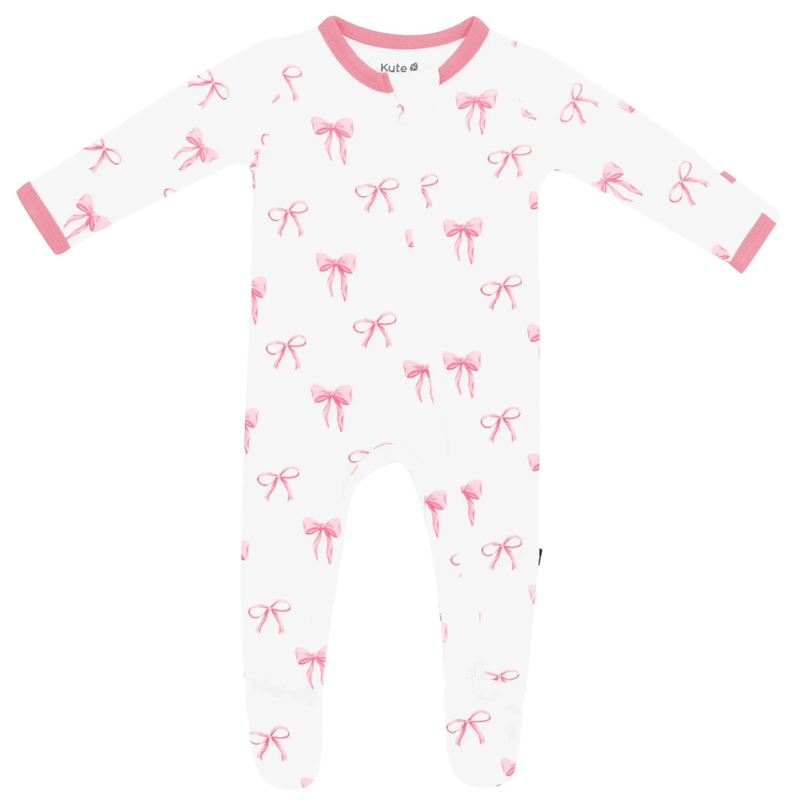 Zippered Footie in Bow
