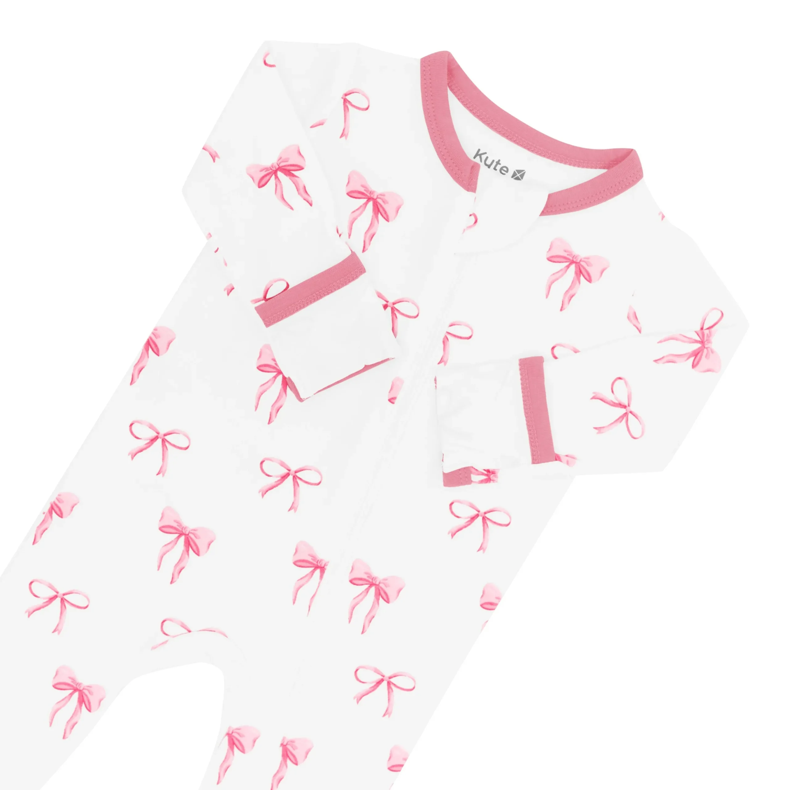 Zippered Footie in Bow