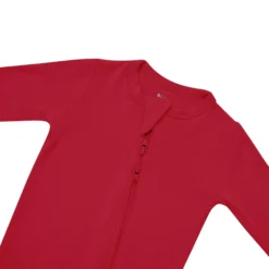Zippered Footie in Cardinal
