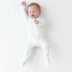 Zippered Footie in Cloud