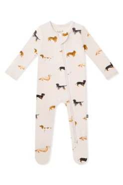 Zippered Footie in Dachshund