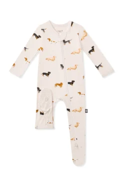 Zippered Footie in Dachshund