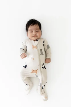 Zippered Footie in Fluffy Cat