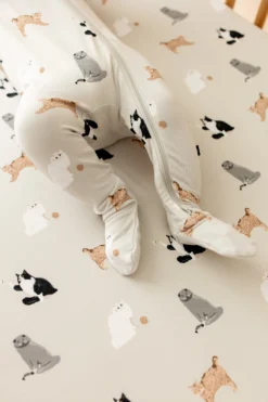 Zippered Footie in Fluffy Cat