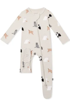 Zippered Footie in Fluffy Cat
