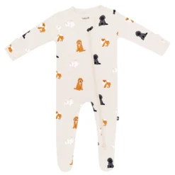 Zippered Footie in Fluffy Dog