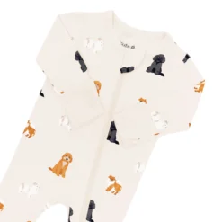 Zippered Footie in Fluffy Dog