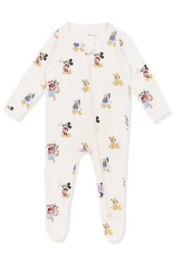 Zippered Footie in Mickey Mouse and Friends