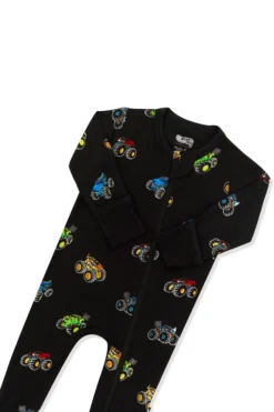 Zippered Footie in Monster Truck