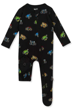 Zippered Footie in Monster Truck