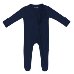 Zippered Footie in Navy
