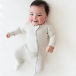 Zippered Footie in Oat
