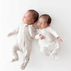 Zippered Footie in Oat