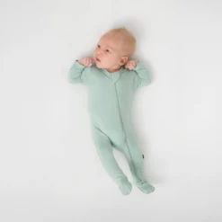 Zippered Footie in Sage