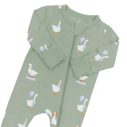 Zippered Footie in Silly Goose